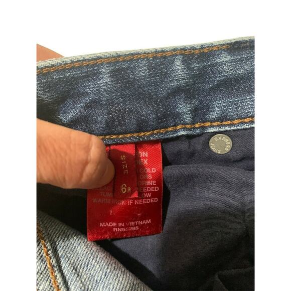 Express Mia Boot Cut Leg Jeans Women's Size 6R Blue Low Rise Stretch Denim - Picture 7 of 9